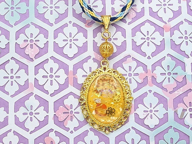 組みひもレジンペンダント「永日」