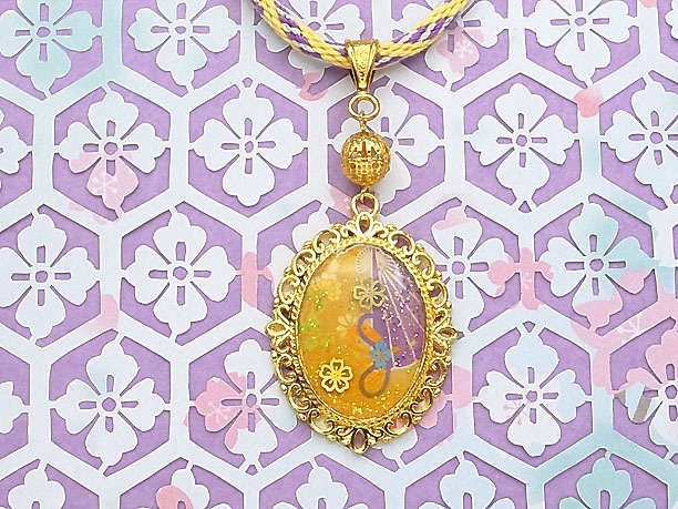 組みひもレジンペンダント「永日」