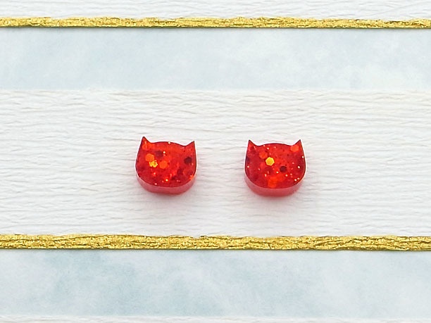 レジン・スタッドピアス「甲」