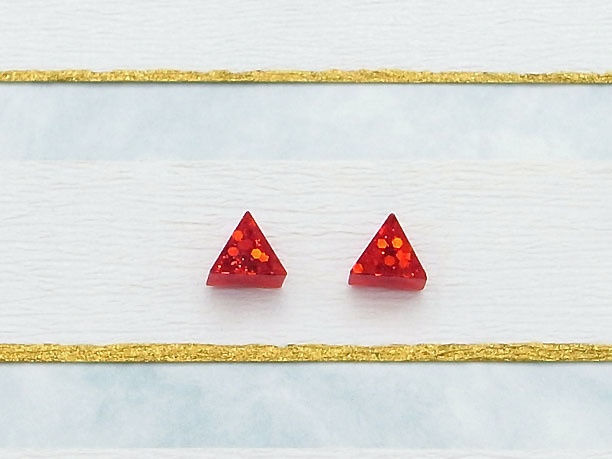 レジン・スタッドピアス「甲」