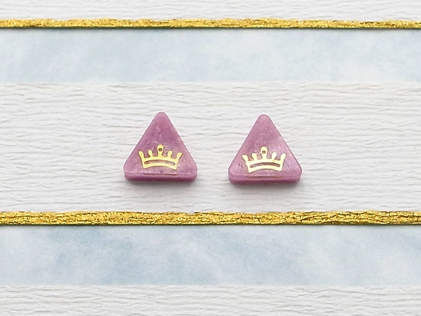 レジン・スタッドピアス「丁」