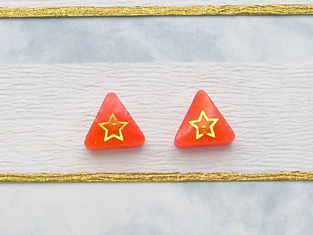 レジン・スタッドピアス「丁」