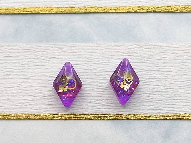 レジン・スタッドピアス「丁」