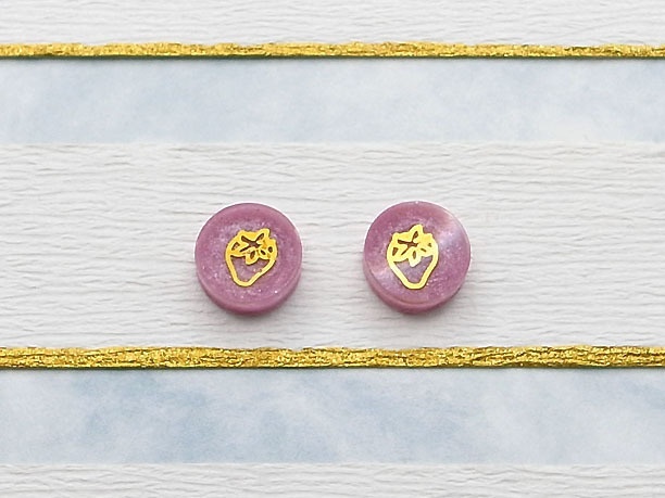 レジン・スタッドピアス「丁」