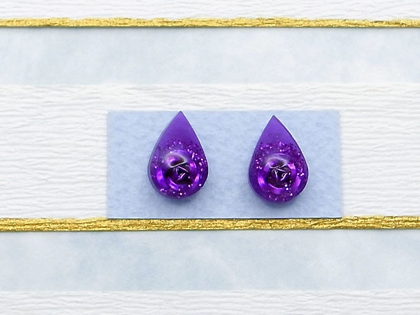 レジン・スタッドピアス「薔薇」