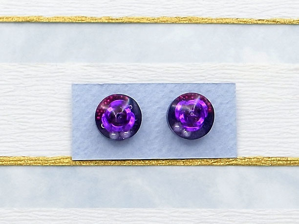 レジン・スタッドピアス「薔薇」