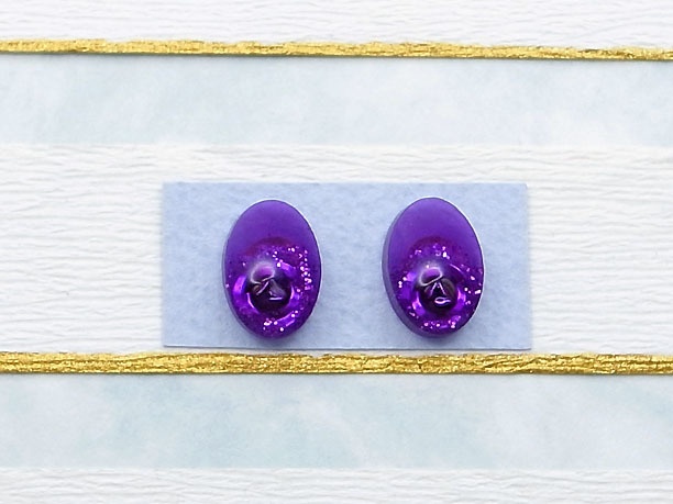 レジン・スタッドピアス「薔薇」