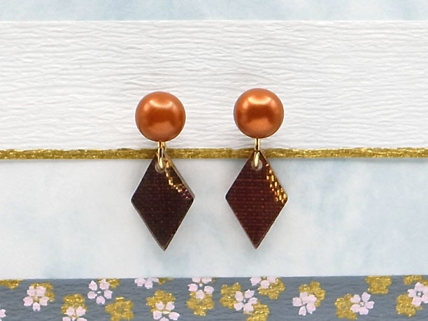 ビーズ・スタッドピアス「京」