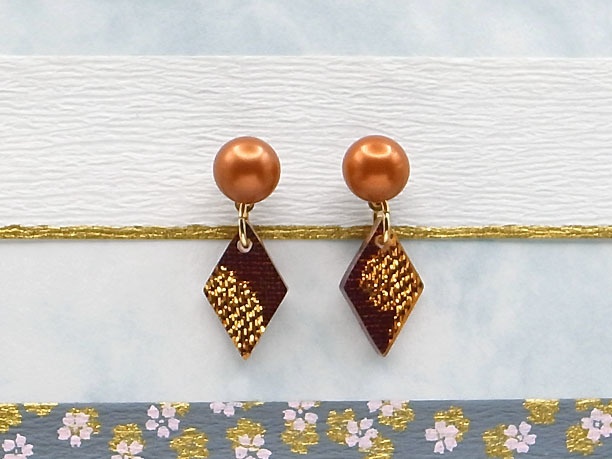 ビーズ・スタッドピアス「京」