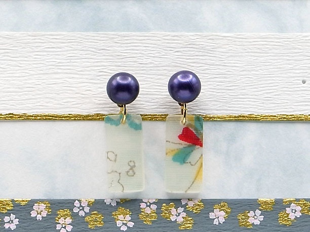 ビーズ・スタッドピアス「京」