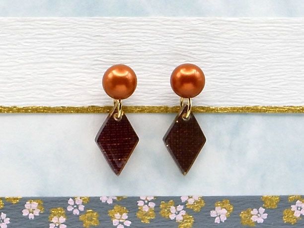 ビーズ・スタッドピアス「京」