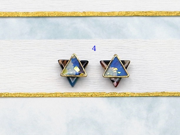 レジン・スタッドピアス「青藍」