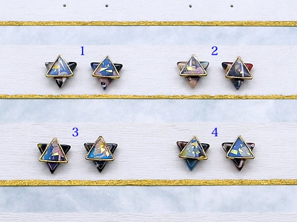 レジン・スタッドピアス「青藍」