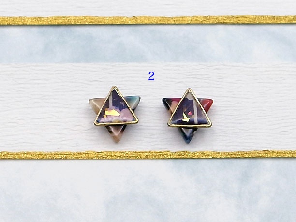 レジン・スタッドピアス「青藍」