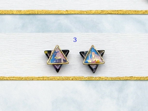 レジン・スタッドピアス「青藍」