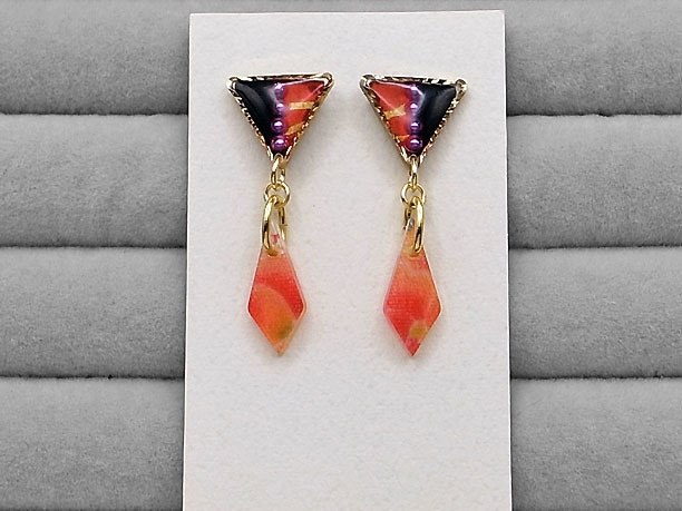 レジン・スタッドピアス「鎮守」