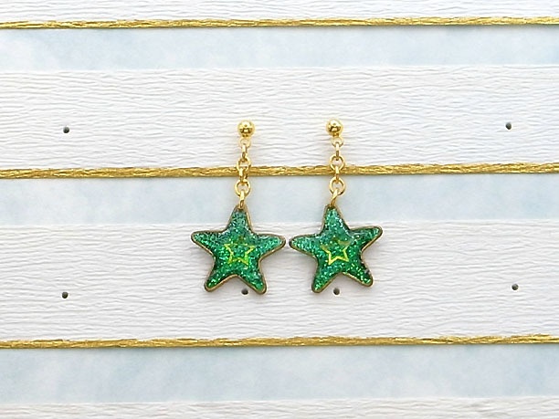 レジン・スタッドピアス「揺曳」