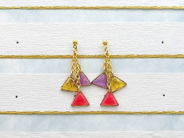 レジン・スタッドピアス「揺曳」