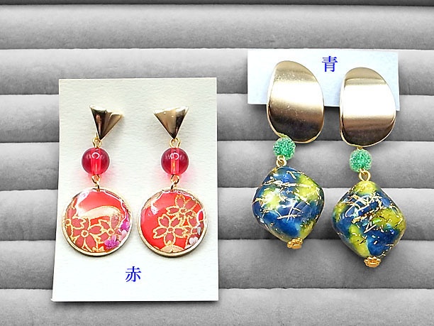 レジン・スタッドピアス「大裳」