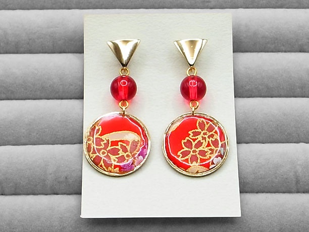 レジン・スタッドピアス「大裳」