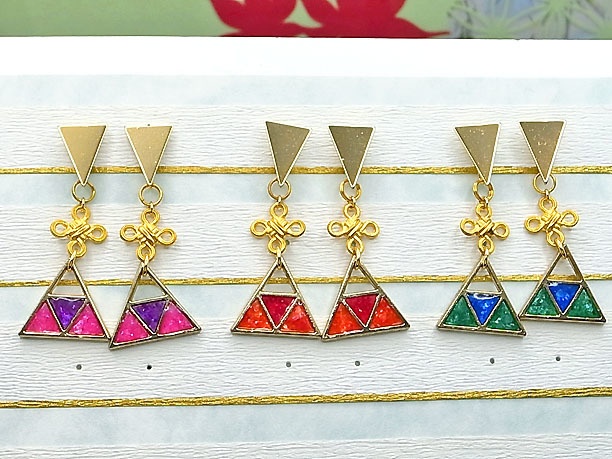レジン・スタッドピアス「摩訶」