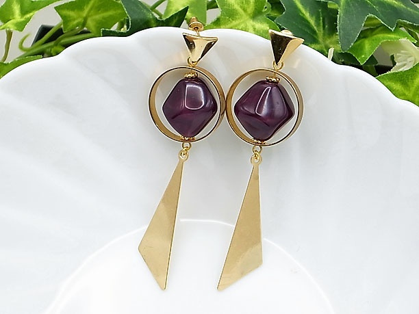 ビーズ・スタッドピアス「七曜」