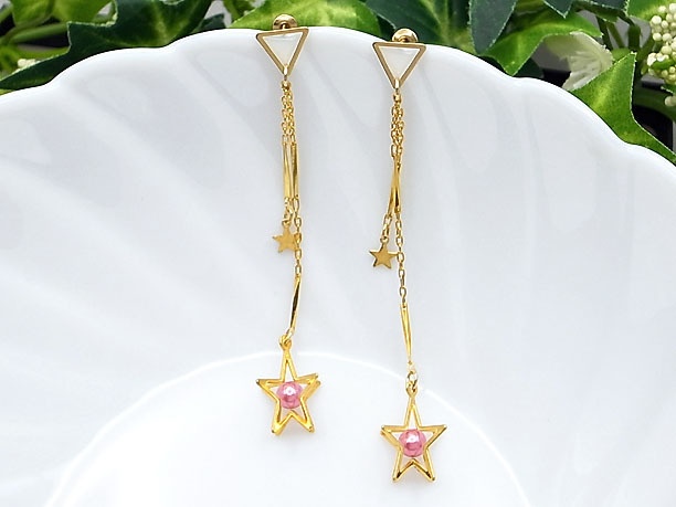 ビーズ・スタッドピアス「七曜」