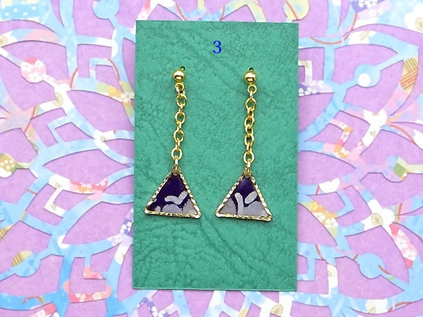 レジン・スタッドピアス「濃藍」