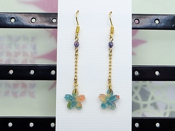 ビーズ・フックピアス「洋白」