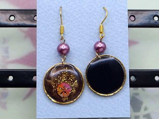 レジン・フックピアス「風鎮」