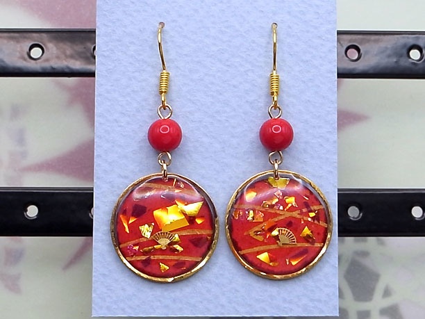 レジン・フックピアス「風鎮」