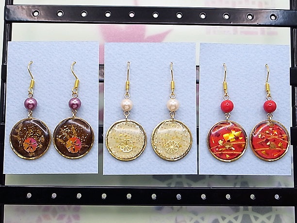 レジン・フックピアス「風鎮」
