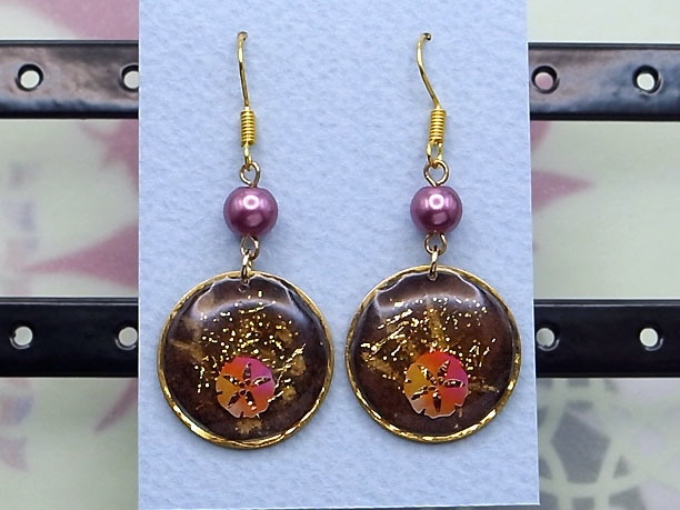 レジン・フックピアス「風鎮」