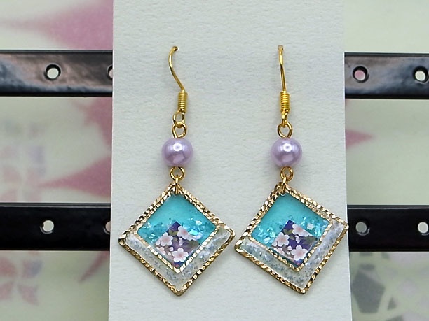 レジン・フックピアス「瓊玉」