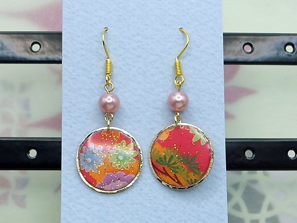 レジン・フックピアス「瓊玉」