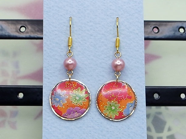 レジン・フックピアス「瓊玉」