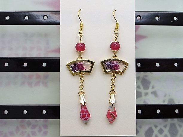 レジン・フックピアス「玉梓」