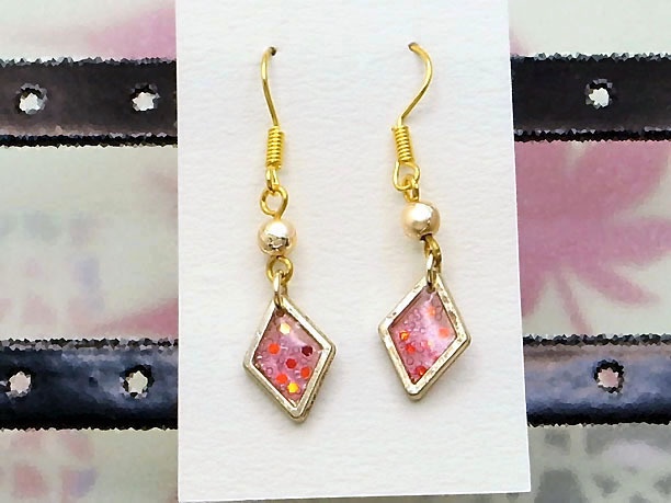 レジン・フックピアス「玉葉」