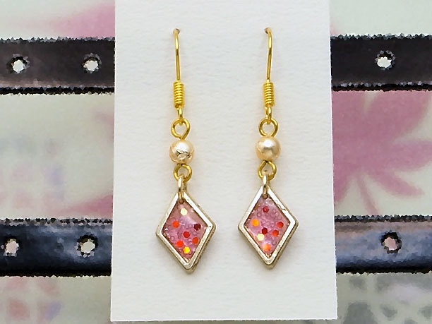 レジン・フックピアス「玉葉」