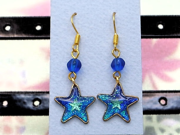 レジン・フックピアス「玉葉」