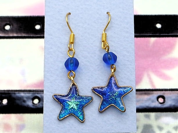レジン・フックピアス「玉葉」