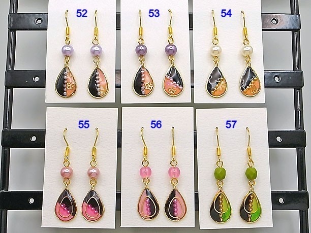 レジン・フックピアス雫「水郷」