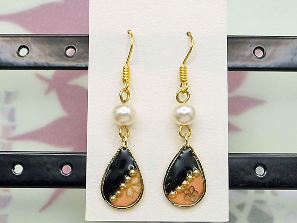 レジン・フックピアス雫「水郷」