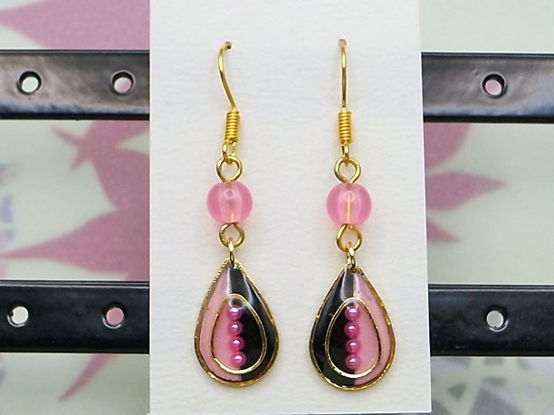 レジン・フックピアス雫「水郷」