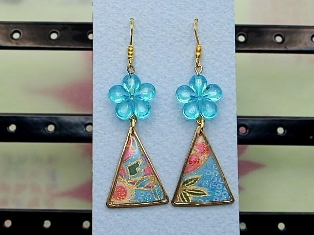 レジン・フックピアス「水都・壱」