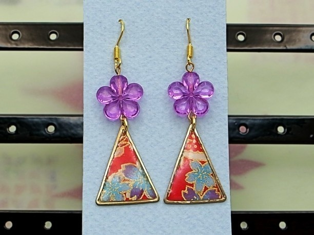 レジン・フックピアス「水都・壱」