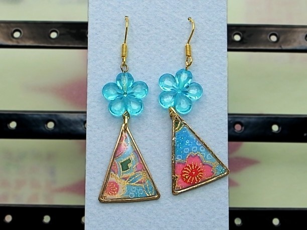 レジン・フックピアス「水都・壱」