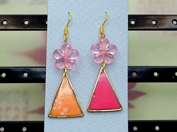 レジン・フックピアス「水都・弐」