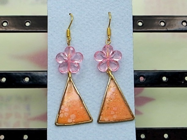 レジン・フックピアス「水都・弐」