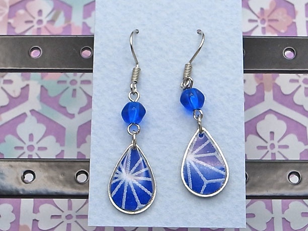 レジン・フックピアス雫「六壬」